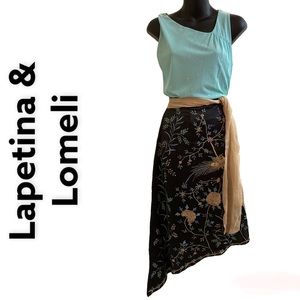 Lapetina & Lomeli Beaded & Embroidered Skirt